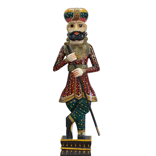 Darbari Man Hand painted Statue