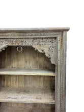 Large teak open bookshelf