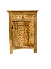 Natural wood bedside