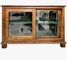 vintage cabinet with sliding glass doors 