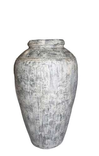 ANTIQUE IMPERIAL POT GREY WHITE - akashafurniture